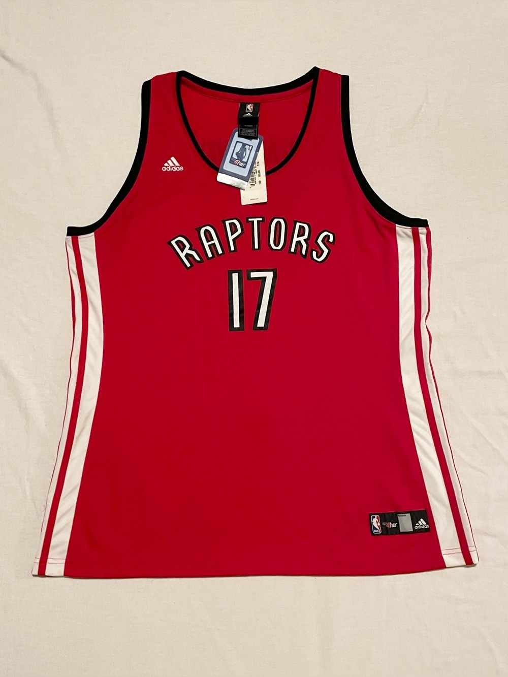 Adidas Toronto Raptors #17 Valanciunas NBA 4Her Jersey XXL